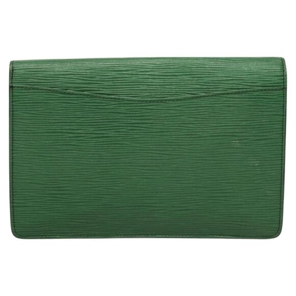 LOUIS VUITTON Epi Montaigne 23 Clutch Bag Green - Picture 3 of 16